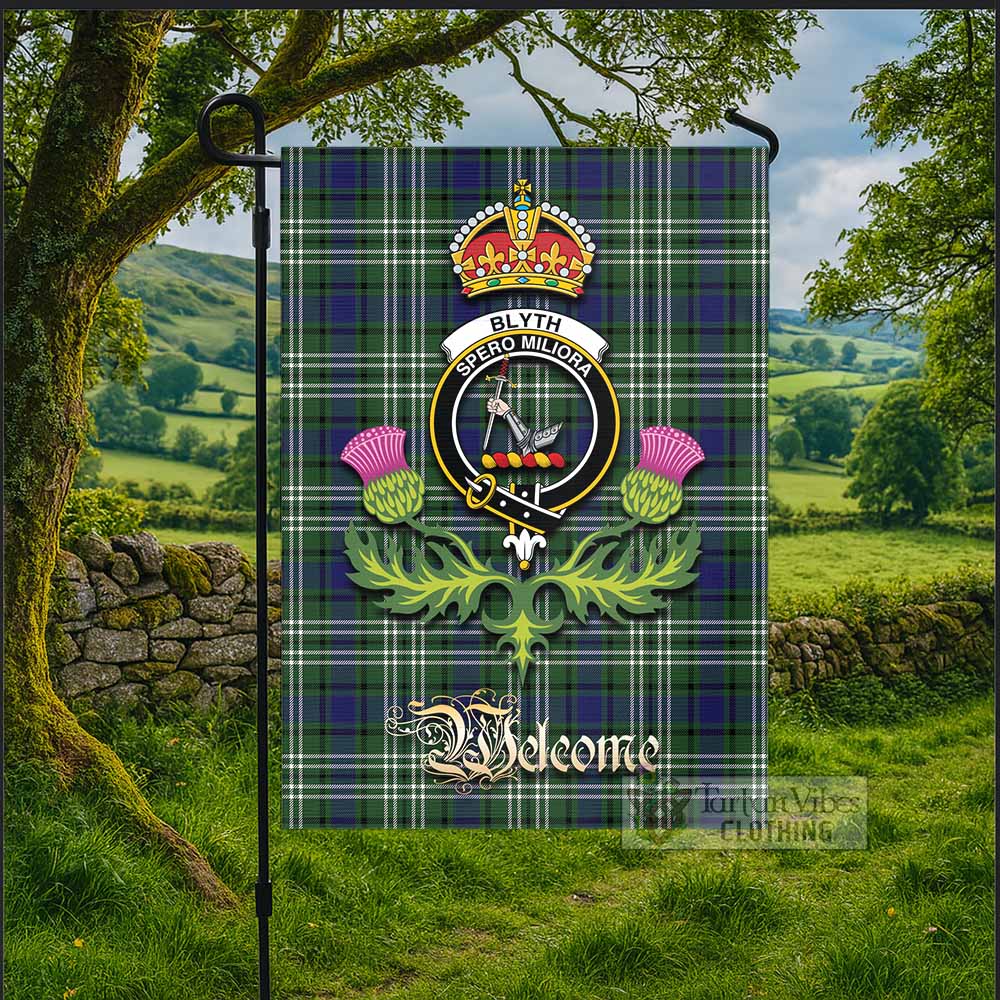 Blyth Tartan Family Crest Garden Flag Royal Thistle Welcome Style - Tartan Vibes Clothing