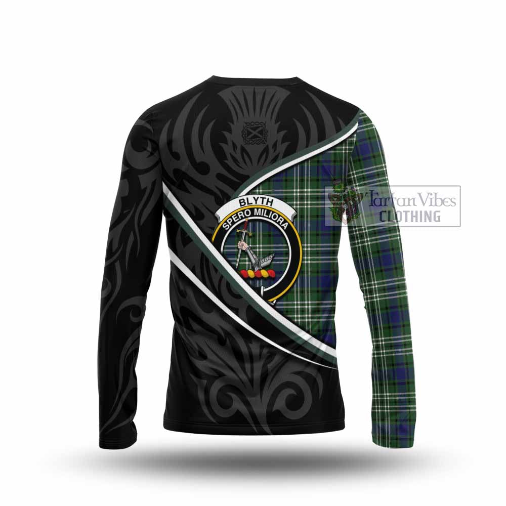Blyth Tartan Family Crest Long Sleeve T-Shirt Celtic Scottish Thistle Floral - Tartan Vibes Clothing