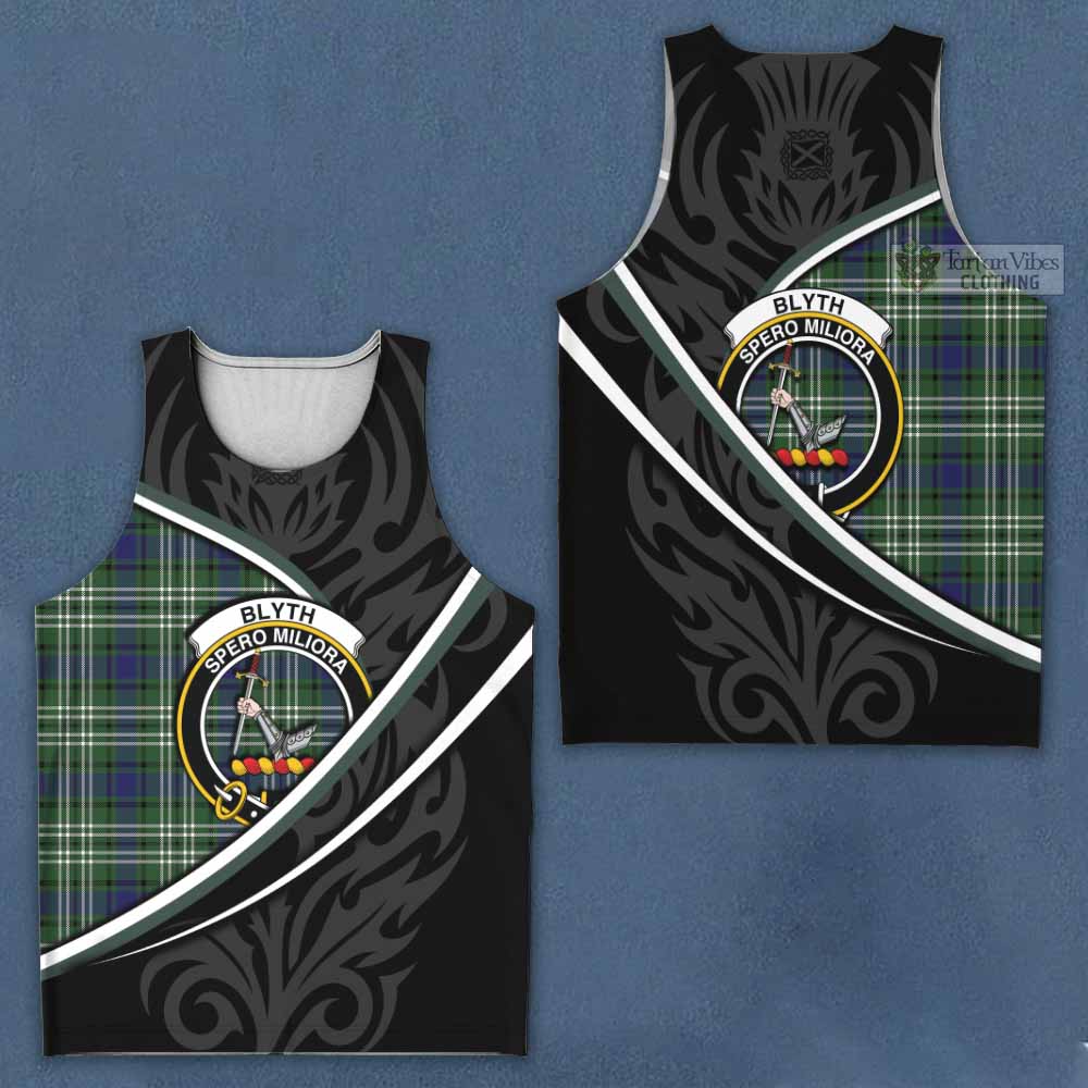 Blyth Tartan Family Crest Men Tank Top Celtic Scottish Thistle Floral - Tartan Vibes Clothing