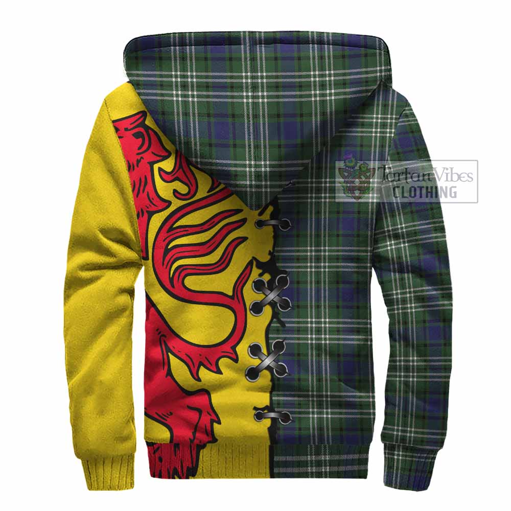 Blyth Tartan Family Crest Sherpa Hoodie Lion Rampant Honor - Tartan Vibes Clothing
