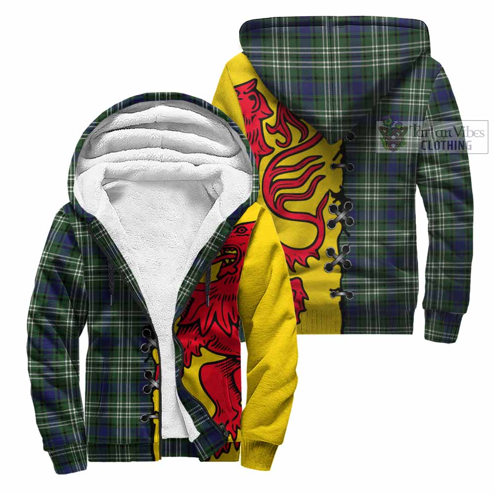 Blyth Tartan Family Crest Sherpa Hoodie Lion Rampant Honor - Tartan Vibes Clothing