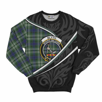 Blyth Tartan Family Crest Sweatshirt Celtic Scottish Thistle Floral - Tartan Vibes Clothing