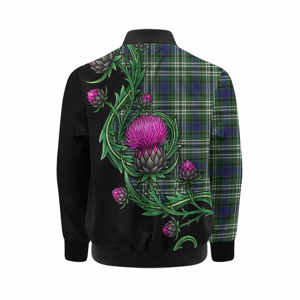 Blyth Tartan Kid Bomber Jacket Resilient Scottish Thistle Kid - Tartan Vibes Clothing