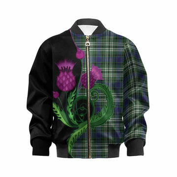 Blyth Tartan Kid Bomber Jacket Traditional Scottish Thistle Kid XS - Tartan Vibes Clothing