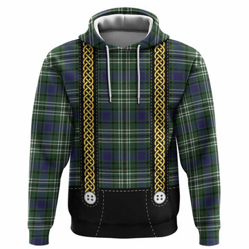 Blyth Tartan Lederhosen Costume Hoodie Scotland Celtic Knot Motif