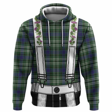 Blyth Tartan Lederhosen Costume Hoodie Scotland Thistle Floral