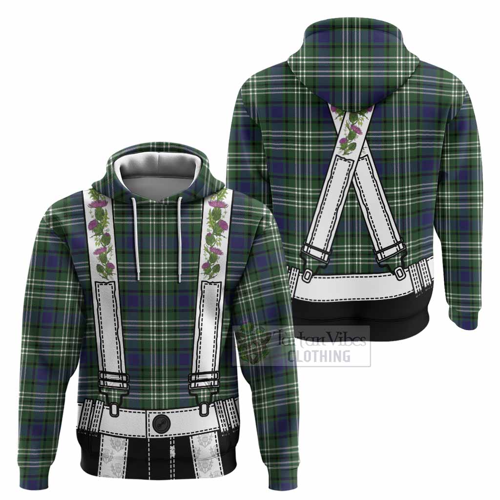 Blyth Tartan Lederhosen Costume Hoodie Scotland Thistle Floral