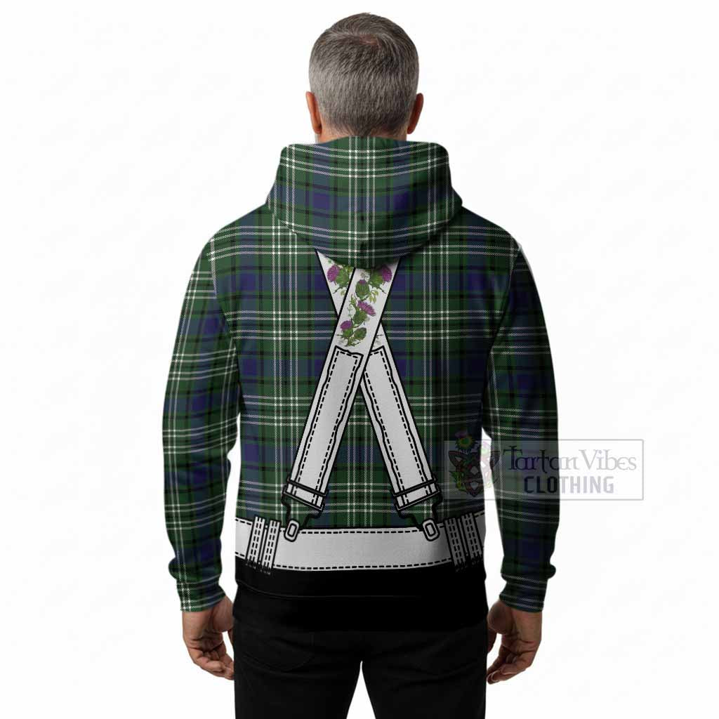 Blyth Tartan Lederhosen Costume Hoodie Scotland Thistle Floral