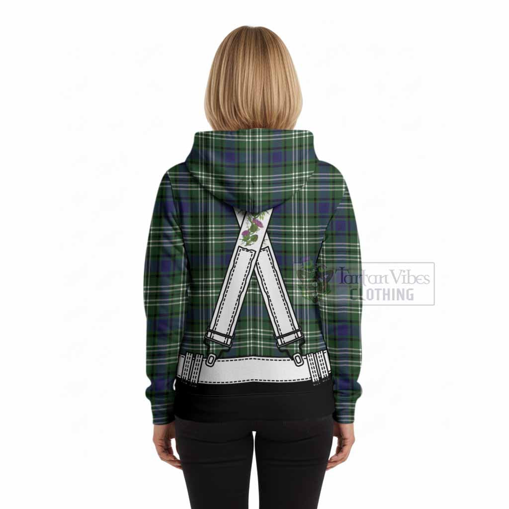 Blyth Tartan Lederhosen Costume Hoodie Scotland Thistle Floral