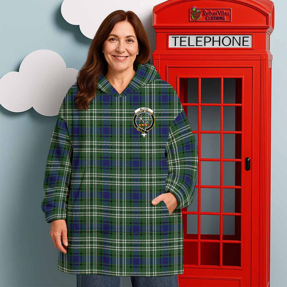 Blyth Tartan Wearable Blanket with Family Crest - Tartan Vibes Clothing