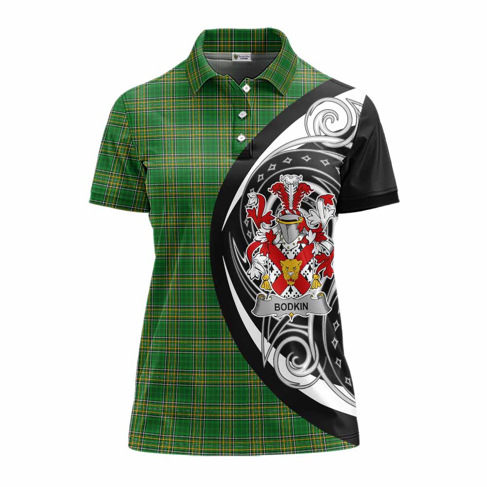 Tartan Vibes Clothing Bodkin Irish Clan Women's Polo Shirt Celtic Circle Style