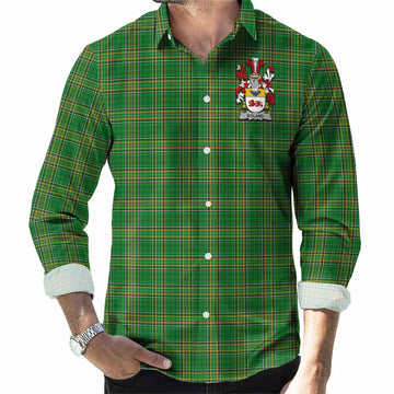 Boland Irish Clan Tartan Long Sleeve Button Up with Coat of Arms