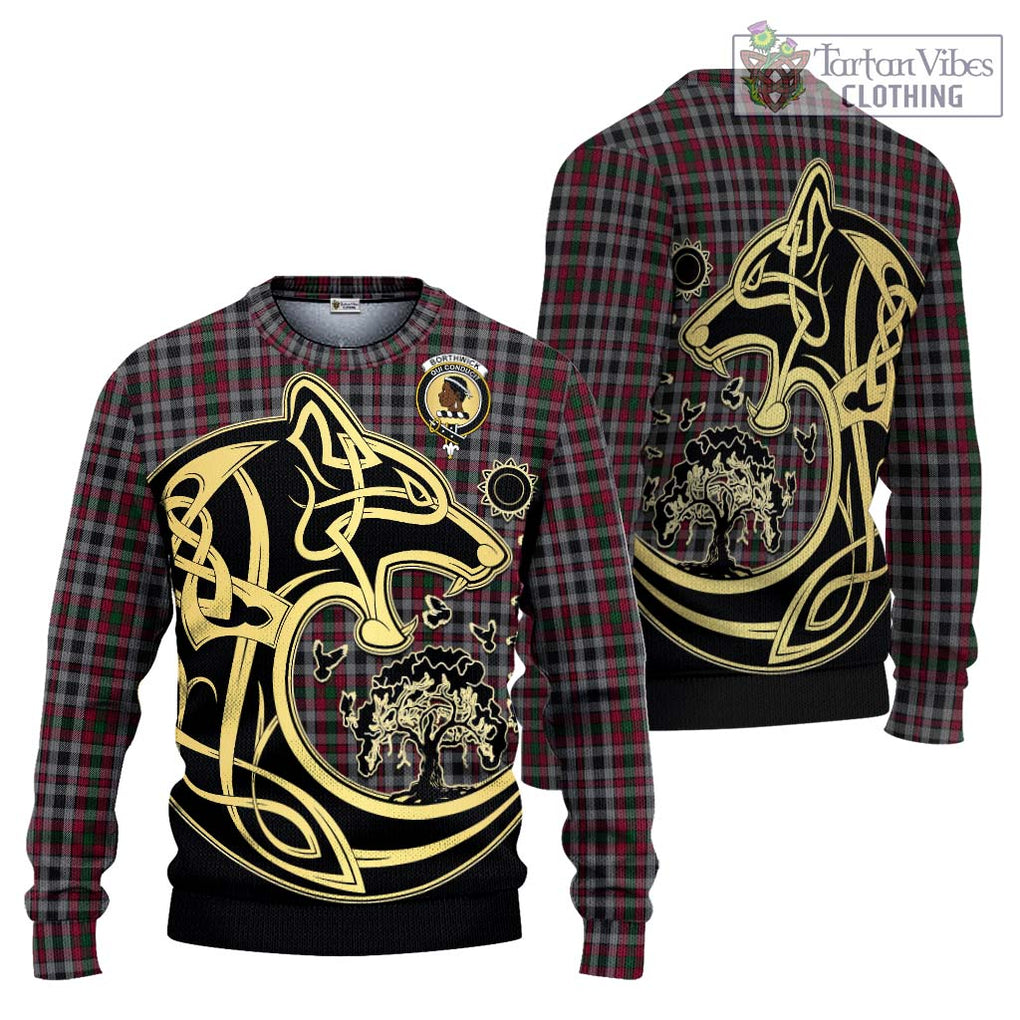 Borthwick Tartan Ugly Sweater with Family Crest Celtic Wolf Style Unisex - Tartan Vibes Clothing