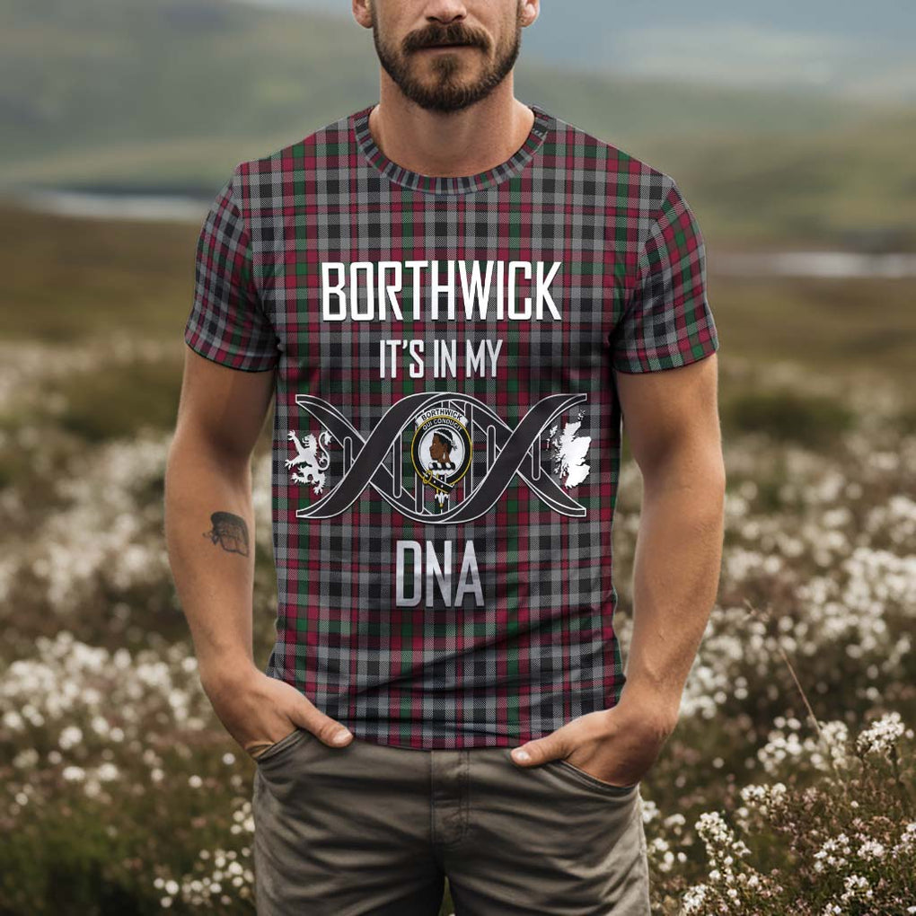 Borthwick Tartan T-Shirt with Family Crest DNA In Me Style Kid's Shirt - Tartan Vibes Clothing