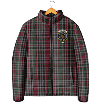 Borthwick Tartan Padded Jacket with Family Crest Men's Padded Jacket - Tartan Vibes Clothing