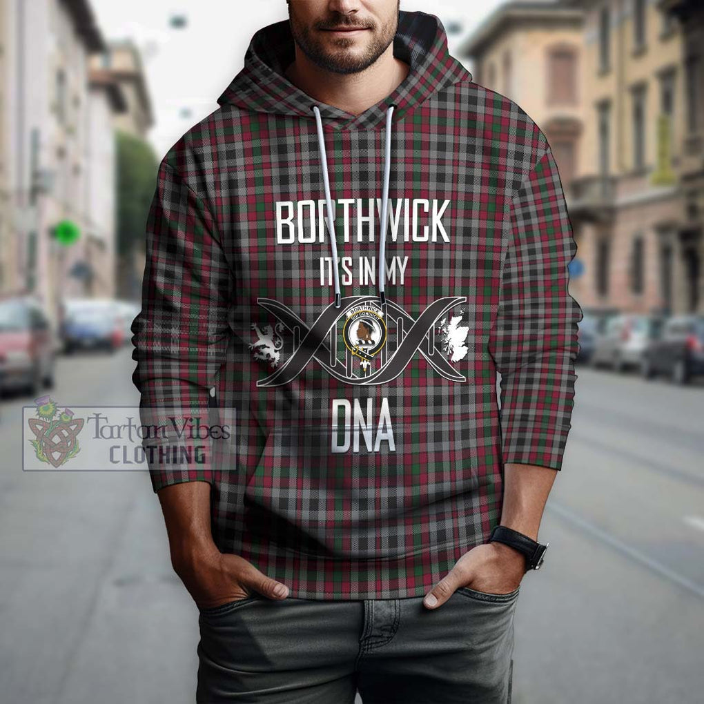 Borthwick Tartan Hoodie with Family Crest DNA In Me Style Pullover Hoodie - Tartan Vibes Clothing