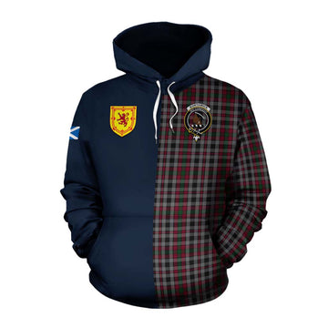 Borthwick Tartan Cotton Hoodie Alba with Scottish Lion Royal Arm Half Style Pullover Hoodie XS - Tartan Vibes Clothing