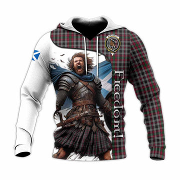 Borthwick Crest Tartan Knitted Hoodie Inspired by the Freedom of Scottish Warrior Unisex Knitted Pullover Hoodie - Tartan Vibes Clothing