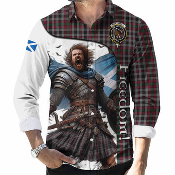 Borthwick Crest Tartan Long Sleeve Button Shirt Inspired by the Freedom of Scottish Warrior Men's Shirt S - Tartan Vibes Clothing