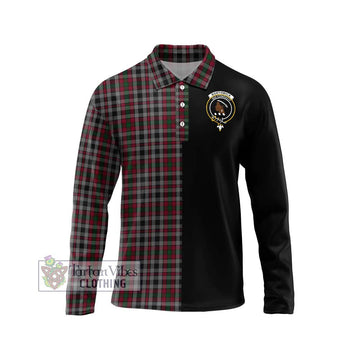 Borthwick Tartan Long Sleeve Polo Shirt with Family Crest and Half Of Me Style Unisex - Tartan Vibes Clothing