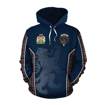 Borthwick Tartan Cotton Hoodie with Family Crest and Lion Rampant Vibes Sport Style Pullover Hoodie XS - Tartan Vibes Clothing