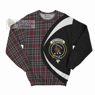 Borthwick Tartan Sweatshirt with Family Crest Circle Style Unisex - Tartan Vibes Clothing