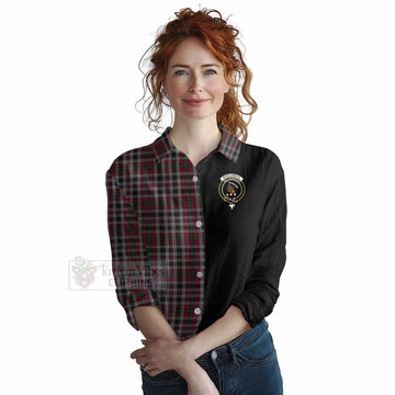 Borthwick Tartan Women's Casual Shirt with Family Crest and Half Of Me Style Female - Tartan Vibes Clothing