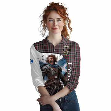 Borthwick Crest Tartan Women's Casual Shirt Inspired by the Freedom of Scottish Warrior Female - Tartan Vibes Clothing