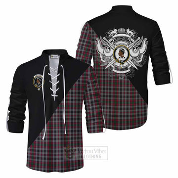 Borthwick Tartan Ghillie Kilt Shirt with Family Crest and Military Logo Style Men - Tartan Vibes Clothing