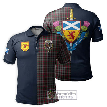 Borthwick Tartan Polo Shirt Alba with Scottish Lion Royal Arm Half Style Kid - Tartan Vibes Clothing