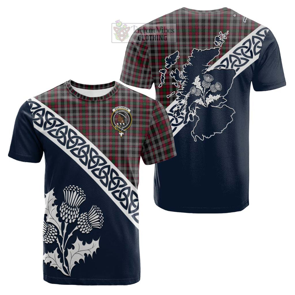 Borthwick Tartan Cotton T-shirt Featuring Thistle and Scotland Map Kid's Shirt - Tartan Vibes Clothing