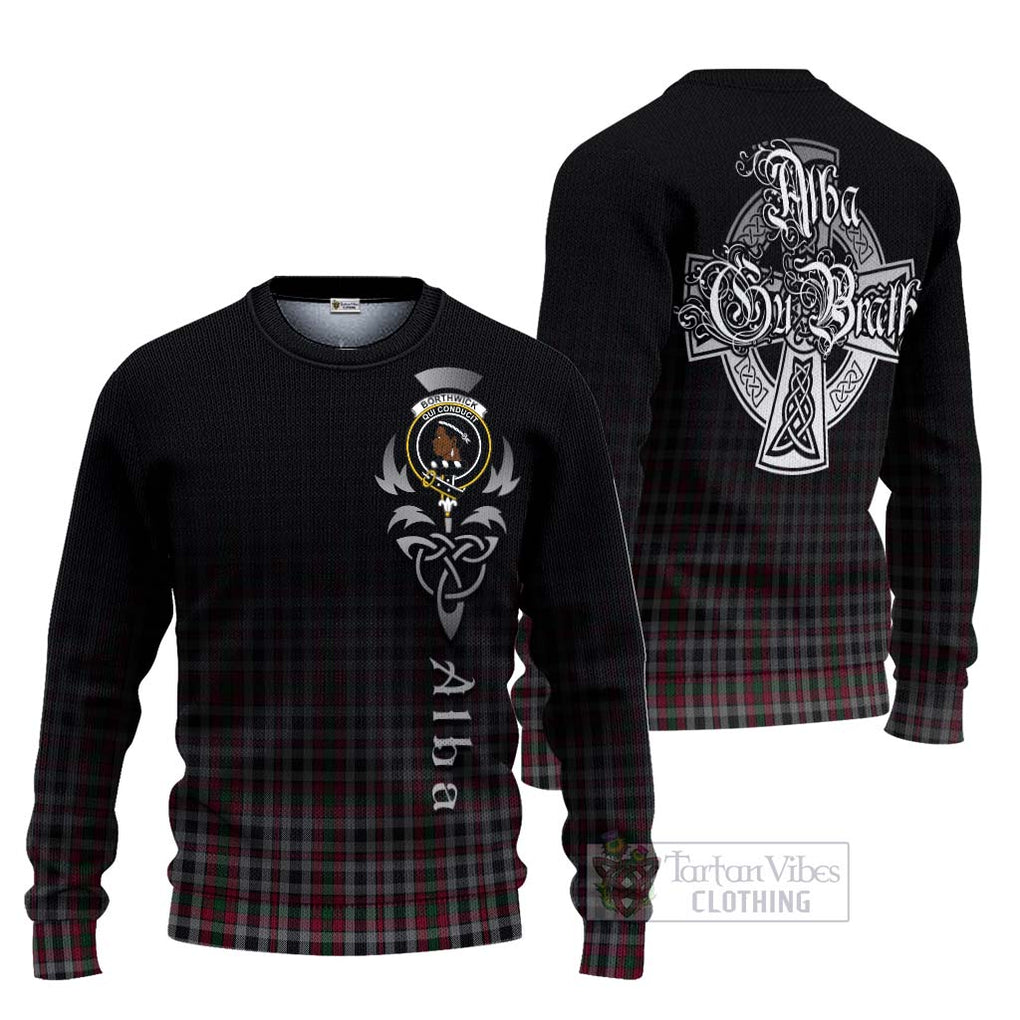 Borthwick Tartan Ugly Sweater Featuring Alba Gu Brath Family Crest Celtic Inspired Unisex - Tartan Vibes Clothing