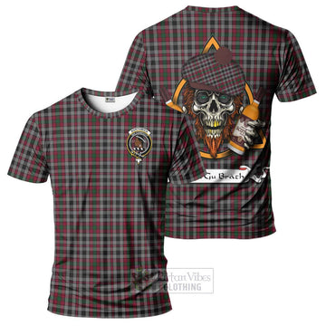 Borthwick Tartan T-Shirt with Family Crest and Bearded Skull Holding Bottles of Whiskey Kid's Shirt - Tartan Vibes Clothing