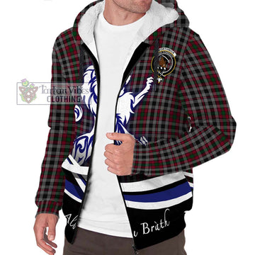 Borthwick Tartan Sherpa Hoodie with Alba Gu Brath Regal Lion Emblem Unisex S - Tartanvibesclothing Shop