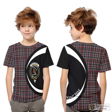 Borthwick Tartan Kid T-Shirt with Family Crest Circle Style Youth XL Size14 - Tartan Vibes Clothing
