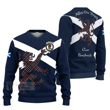Borthwick Tartan Lion Rampant Ugly Sweater Proudly Display Your Heritage with Alba Gu Brath and Clan Name Unisex - Tartan Vibes Clothing