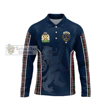 Borthwick Tartan Long Sleeve Polo Shirt with Family Crest and Lion Rampant Vibes Sport Style Unisex - Tartan Vibes Clothing