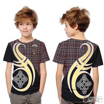 Borthwick Tartan Kid T-Shirt with Family Crest and Celtic Symbol Style Youth XL Size14 - Tartan Vibes Clothing