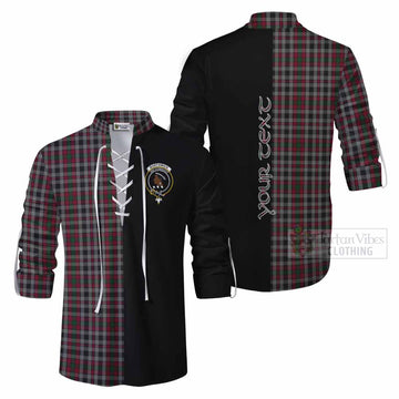 Borthwick Tartan Ghillie Kilt Shirt with Family Crest and Half Of Me Style Men - Tartan Vibes Clothing