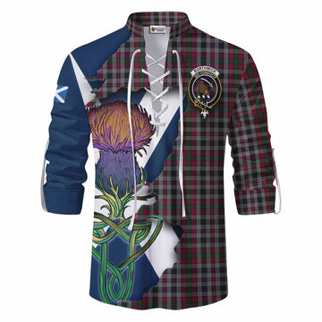 Tartan Vibes Clothing Borthwick Tartan Family Crest Ghillie Kilt Shirt Scottish Thistle Celtic Inspired