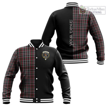 Borthwick Tartan Baseball Jacket with Family Crest and Half Of Me Style Unisex - Tartan Vibes Clothing