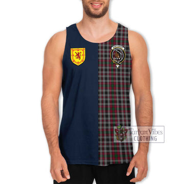 Borthwick Tartan Men's Tank Top Alba with Scottish Lion Royal Arm Half Style Men - Tartan Vibes Clothing