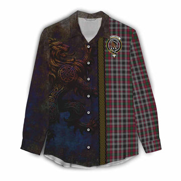Borthwick Tartan Family Crest Women's Casual Shirt Alba Gu Brath Be Brave Lion Ancient Style Female - Tartan Vibes Clothing