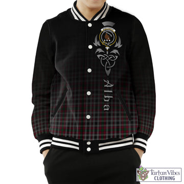 Tartan Vibes Clothing Borthwick Tartan Baseball Jacket Featuring Alba Gu Brath Family Crest Celtic Inspired