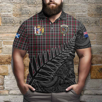 Borthwick Crest Tartan Polo Shirt with New Zealand Silver Fern Half Style Kid - Tartan Vibes Clothing