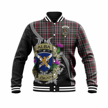 Borthwick Tartan Family Crest Baseball Jacket Lion Rampant Royal Thistle Shield Celtic Inspired Unisex - Tartan Vibes Clothing