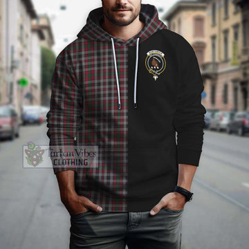 Borthwick Tartan Hoodie with Family Crest and Half Of Me Style Zip Hoodie - Tartan Vibes Clothing