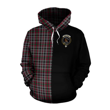 Borthwick Tartan Cotton Hoodie with Family Crest and Half Of Me Style Pullover Hoodie XS - Tartan Vibes Clothing