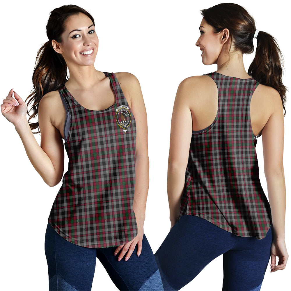 Borthwick Tartan Women Racerback Tanks with Family Crest 4XL - Tartan Vibes Clothing