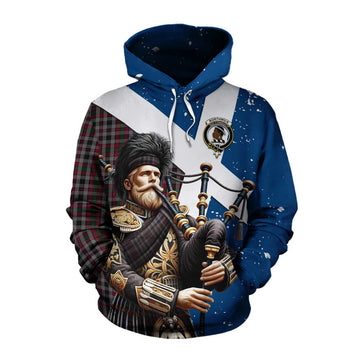 Borthwick Tartan Cotton Hoodie with Family Crest Scottish Bagpiper Vibes Pullover Hoodie XS - Tartan Vibes Clothing